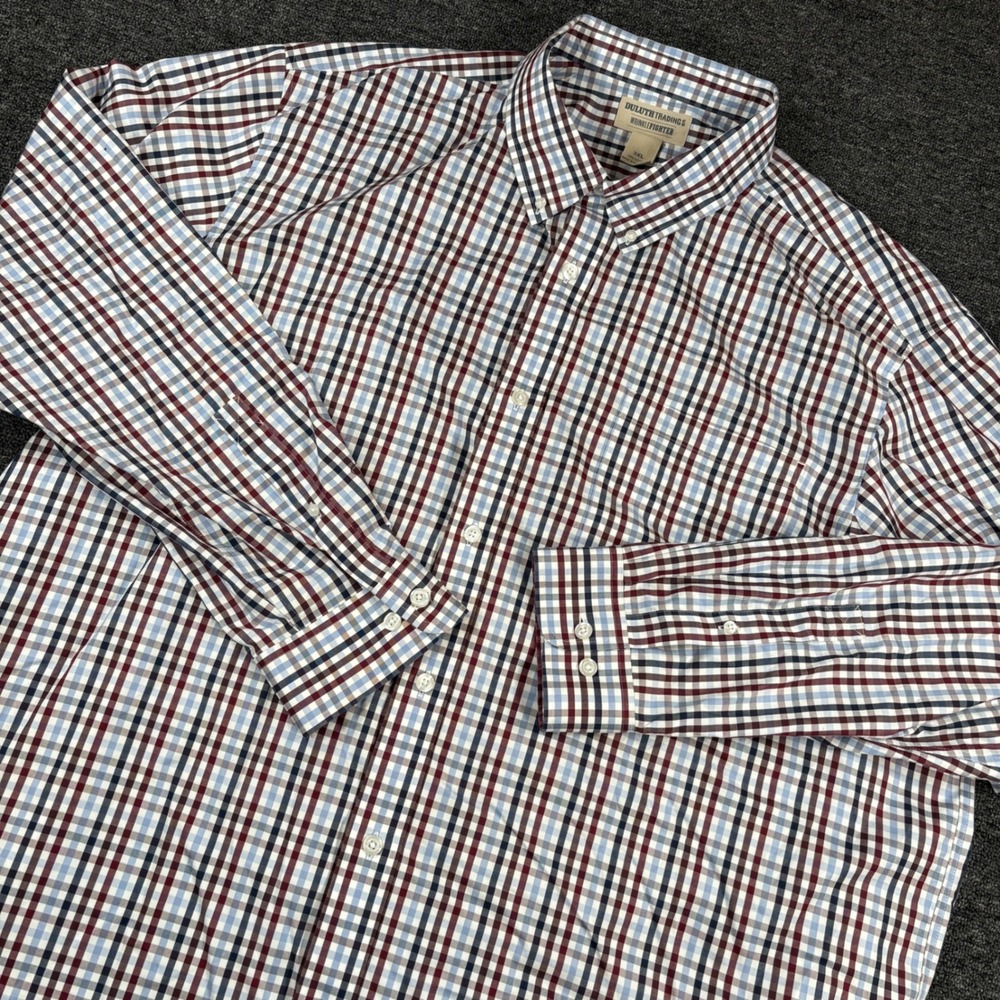 Duluth Trading Co Button Down Mens 3XL Multicolor Plaid Wrinklefighter Shirt